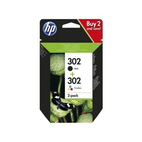TINTA HP PACK 302 NEGRO / COLOR (X4D37AE)