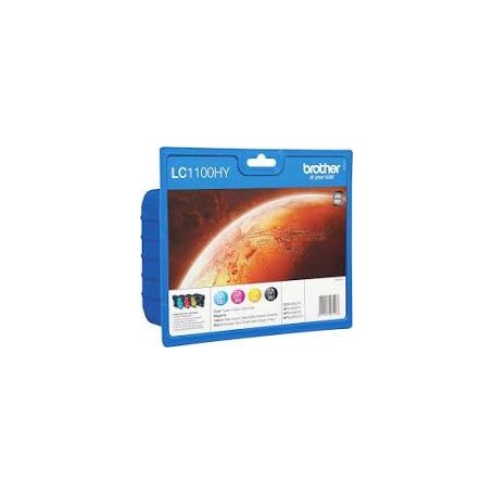 TINTA BROTHER PACK ALTA CAPACIDAD LC1100HY